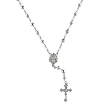 Colar de prata terço -  230550 Imagem