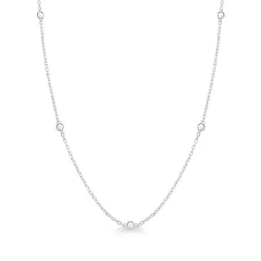 Colar de prata bolinhas -  232008 Imagem