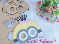 G1.732   Gabarito de Moldes em MDF Máscara Minnions