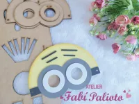 G1.732   Gabarito de Moldes em MDF Máscara Minnions - Foto 3