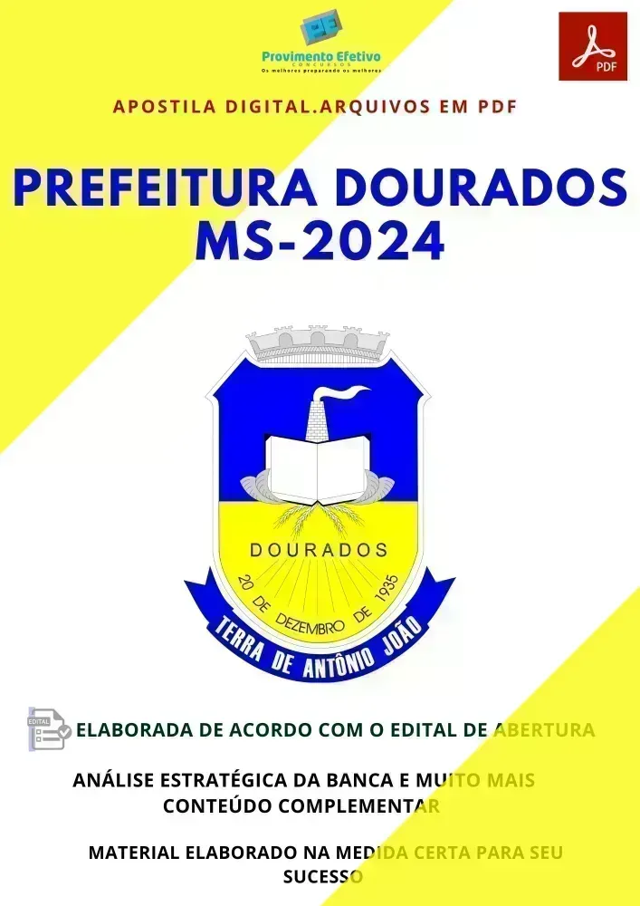 Apostila Prefeitura Dourados MS Técnico Higiene Dental 2024 Imagem