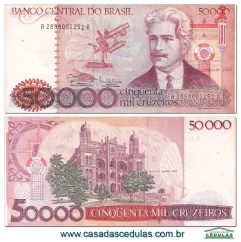 C174 - 50000 Cruzeiros (Oswaldo Cruz) - Sob/Fe - Leve amarelado