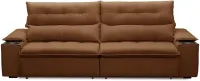 Sofá Retrátil e Reclinável 4 Lugares 250cm com Porta Copos e Objetos Bulgária Terracota - Foto 4