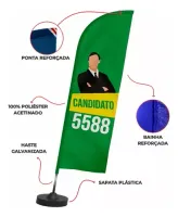 Wind Banner Kit Completo Política Eleição Vereador 65x155cm - Foto 2