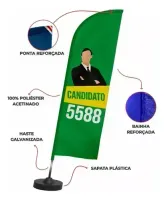 Wind Banner Kit Completo Política Eleição SENADOR 65x155cm - Foto 2