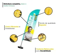 Wind Banner Kit Completo Política Eleição SENADOR 65x155cm - Foto 4