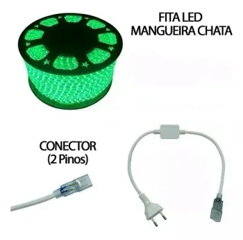 Mangueira Fita led Chata  50m +1 Conector
