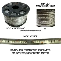 Mangueira Fita  LED Chata 100 mts - Foto 2