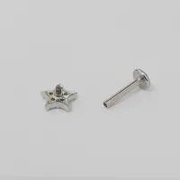 Labret Aço Cirúrgico 1.2mm - ESTRELA ACO15 - Foto 2