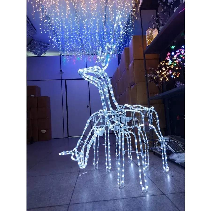 Rena Macho Led Jardim Enfeite Natalino Grande Imagem