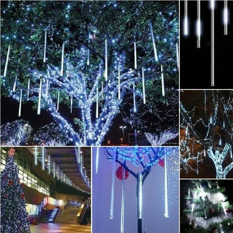Tubo LED Snow Fall 1 Metro Branca Frio - efeito neve - meteoro - chuva Imagem