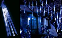 Jogo 8 Tubo Led 50 CM Led AZul - Snow Fall Efeito Neve - Foto 2