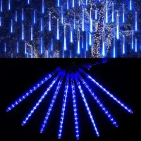 Jogo 8 Tubo Led 50 CM Led AZul - Snow Fall Efeito Neve - Foto 4