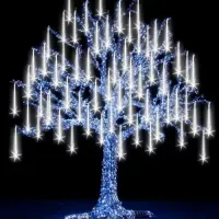 Jogo 8 Tubo Led 50 CM Led Branco Frio - Snow Fall Efeito Neve - Foto 5