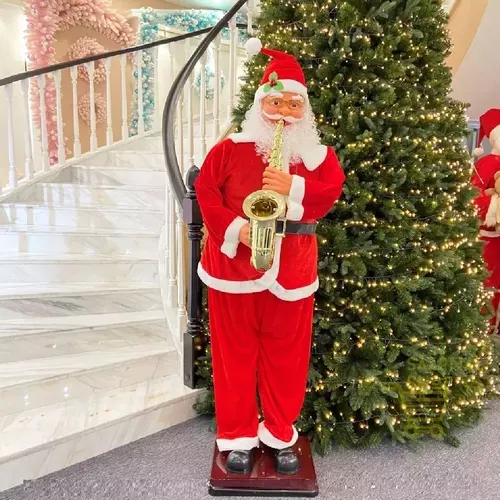 Papai Noel Animado Dança Toca Sax 1,80m Imagem
