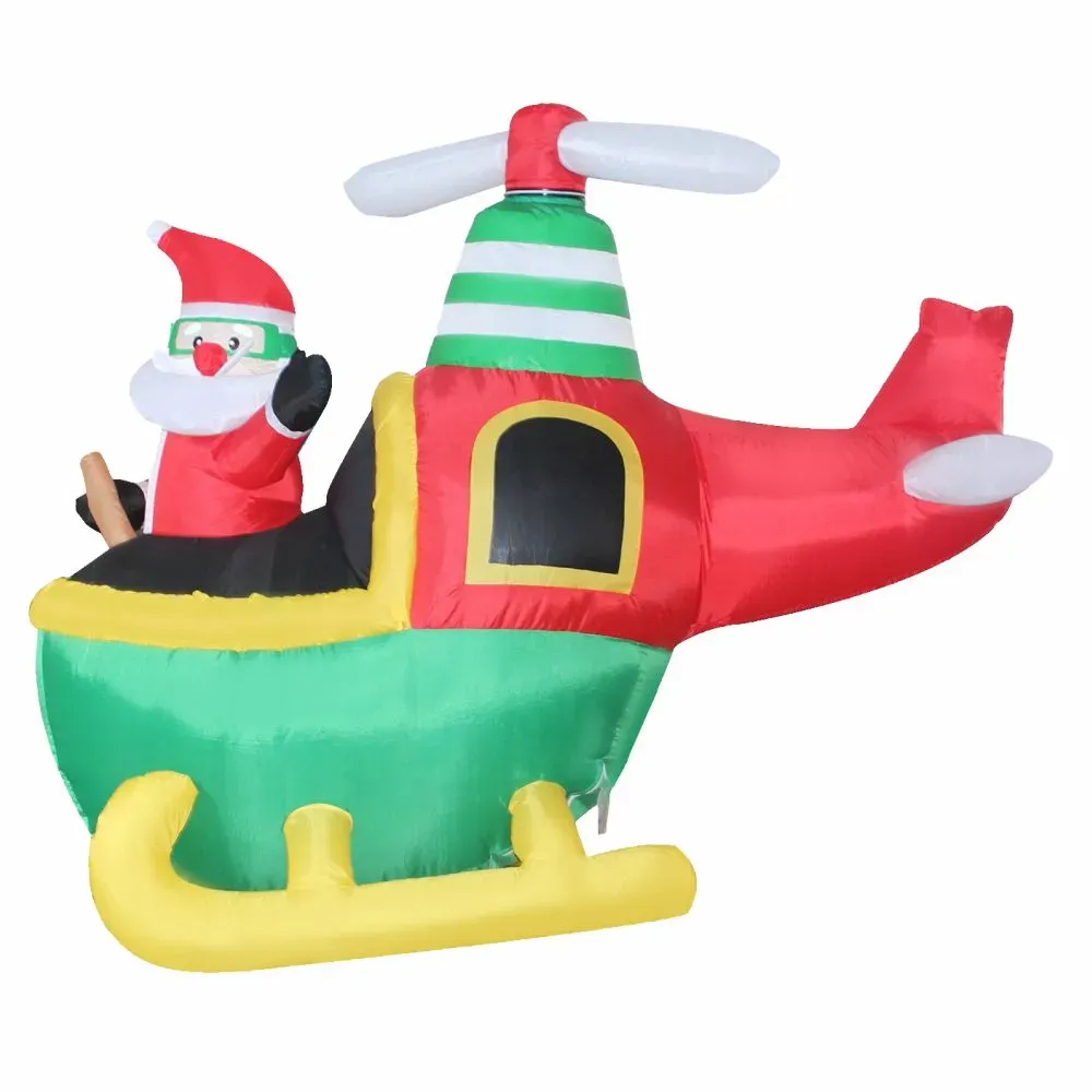 Papai Noel No Helicóptero Inflável 1,50m 