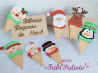 G1.735 Gabarito de Moldes em MDF Kit Fábrica Doçuras  de Natal - Foto 2