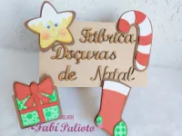 G1.735 Gabarito de Moldes em MDF Kit Fábrica Doçuras  de Natal - Foto 5