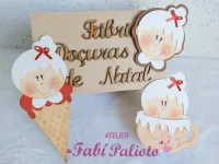 G1.735 Gabarito de Moldes em MDF Kit Fábrica Doçuras  de Natal - Foto 7