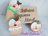 G1.735 Gabarito de Moldes em MDF Kit Fábrica Doçuras  de Natal - Foto 9