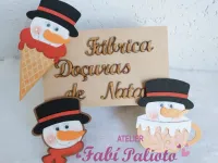 G1.735 Gabarito de Moldes em MDF Kit Fábrica Doçuras  de Natal - Foto 10