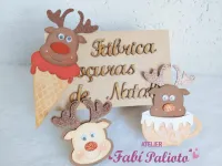 G1.735 Gabarito de Moldes em MDF Kit Fábrica Doçuras  de Natal - Foto 12