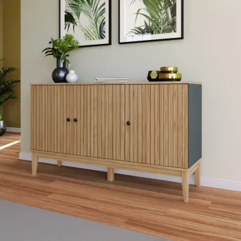 Aparador com 3 portas riscado MB 1061 Movel Bento 