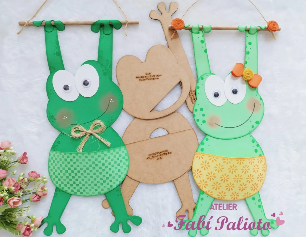 G1.737 Gabarito de Moldes  em MDF Sapinho Porta Treco