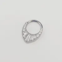 Argola em Titânio GOTA com Pedras TIT19 - Foto 4