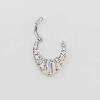 Argola em Titânio GOTA com Pedras TIT19 - Foto 2