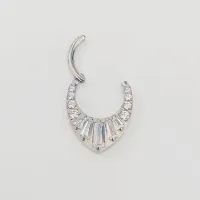 Argola em Titânio GOTA com Pedras TIT19 - Foto 2