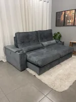Sofá Retrátil e Reclinável Veneza 250cm - Foto 3