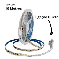Fita led IP44 127v direta 12w 120led /m rolo 10m BF FT-IP44/127V/120D10M BF