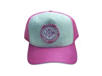 Ref: DA16 - Boné Country Duagro X - Cor Branco - Aba Rosa