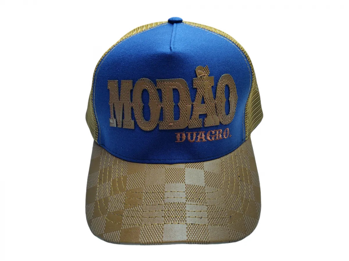 Ref: DA14 - Boné Country Duagro Modão - Cor Azul Marinho - Aba Caqui Imagem