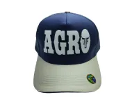 Ref: DA09 - Boné Country Duagro Agro - Cor Azul Marinho - Aba Cru