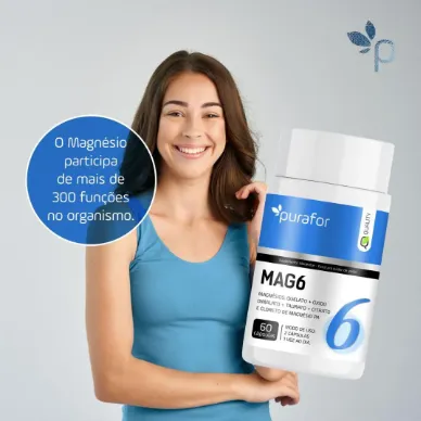 Mag6 6 Magnésios Quelato + Óxido + Dimalato + Taurato