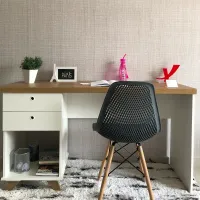 Escrivaninha Dinãmica 1350 com Duas Gavetas e Nicho Lateral Sky