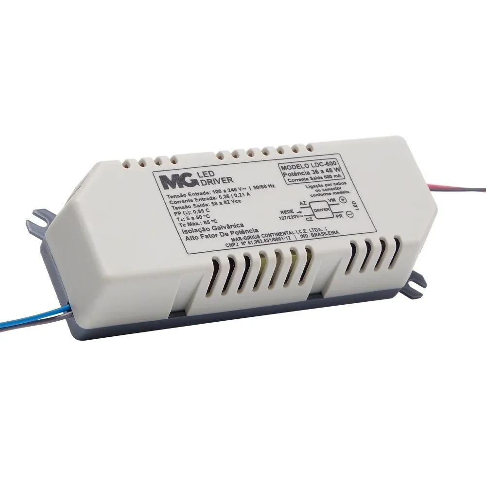 DRIVER PARA PAINEL LED 36-48W 600MA LDC300CABO - MARGIRIUS Imagem