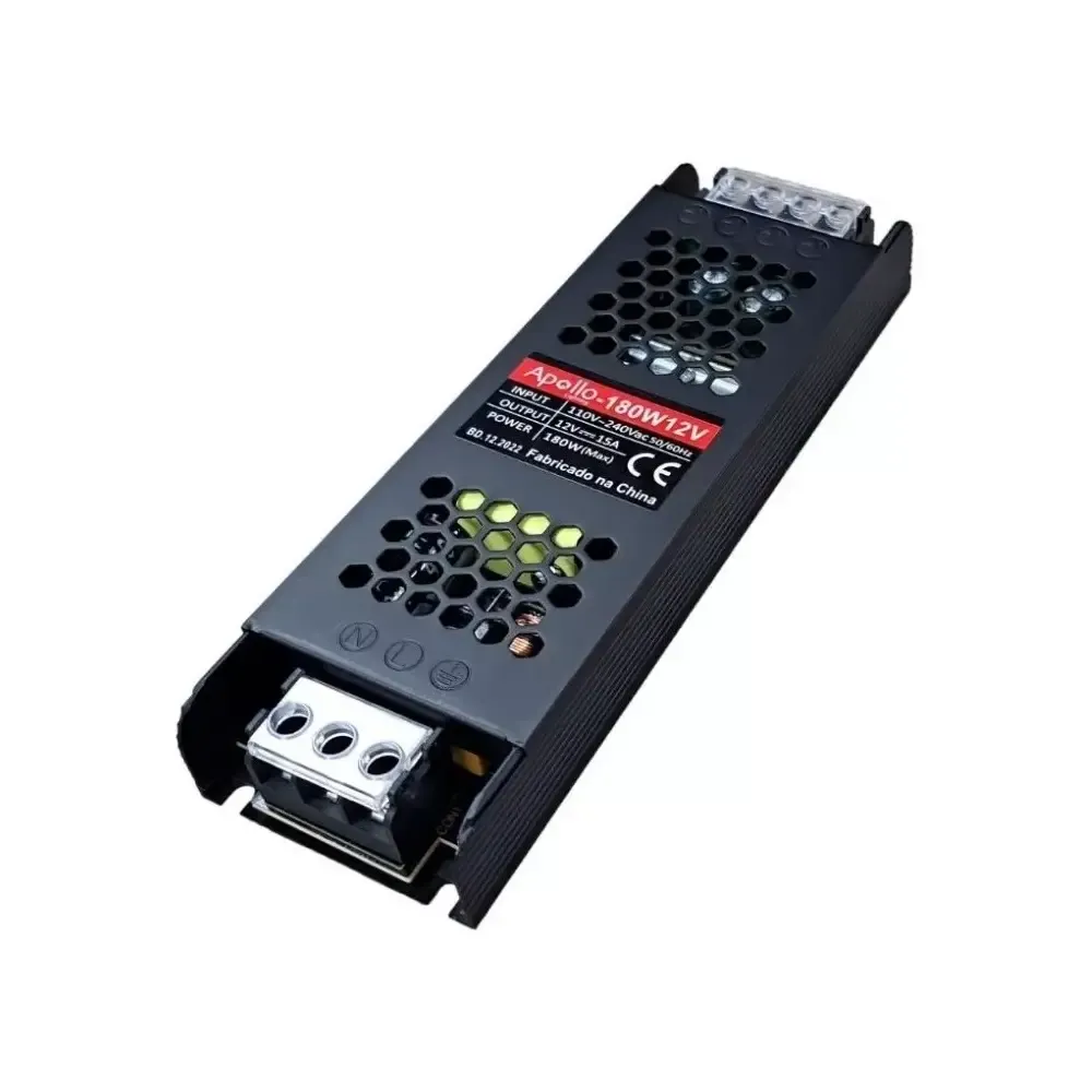 Fonte SLIM Perfil 7A 12V bivolt 31,5CcmX 1,8cm
