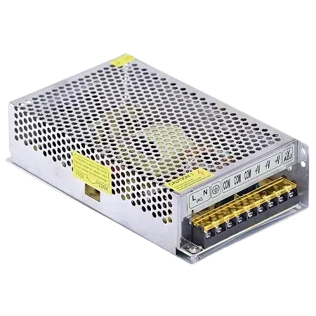Fonte pequena Slim Chaveada 15A 12V para 110/220V 23,5cm x 5,2cm x 2,1cm