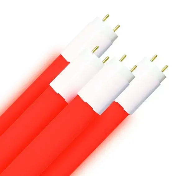 Lampada Tubular Led 18W 120cm T8 Bivolt Vermelho Imagem