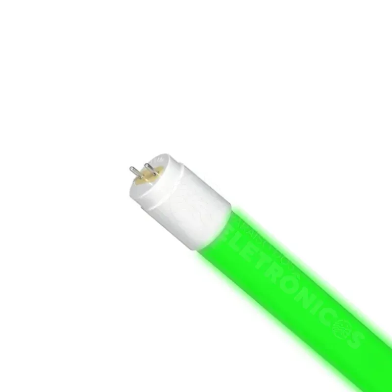 Lampada Tubular Led 18W 120cm T8 Bivolt Verde Imagem