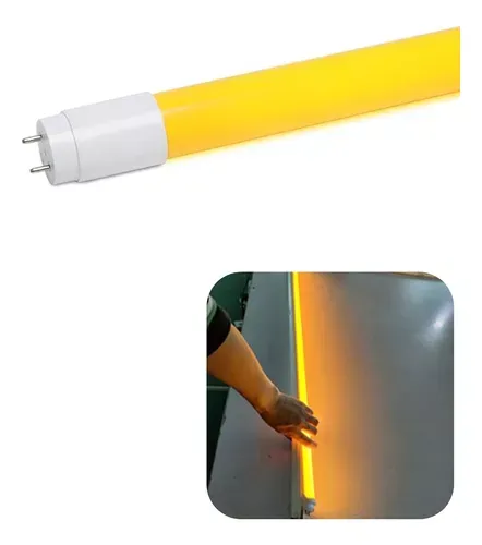 Lampada Tubular Led 18W 120cm T8 Bivolt Amarelo