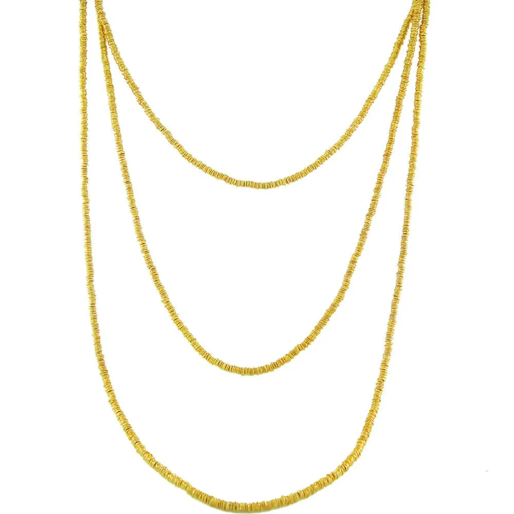 Corrente em Ouro 18k Groumet 3 em 1 de 2,5mm com 60cm co01928