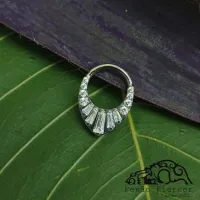 Argola em TITÂNIO Estilo GOTA com Pedras  1090 - Foto 2