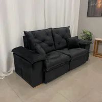 Sofá retrátil e Reclinavel porto Madero Roma  2 metros em veludo - Foto 2