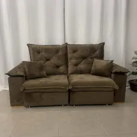 Sofá retrátil e Reclinavel porto Madero Roma  2 metros em veludo - Foto 3