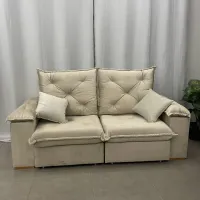 Sofá retrátil e Reclinavel porto Madero Roma  2 metros em veludo - Foto 4