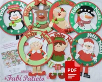 PDF04   Apostila de Moldes  em PDF  Guirlandas Natalinas